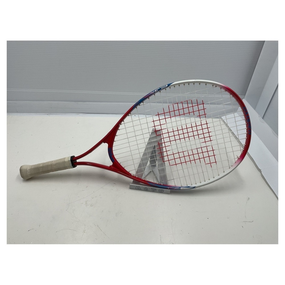 Wilson Federer 23 Junior Tennis Racquet 3 5/8" Grip Red White Blue‎ + New Wrap